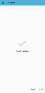 F-Droid installed