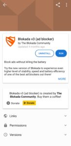 Blokada installed